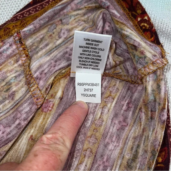 Farmers Market by One World 3/4 Sleeve Smocked Front Peasant Blouse Size Small - Picture 9 of 12